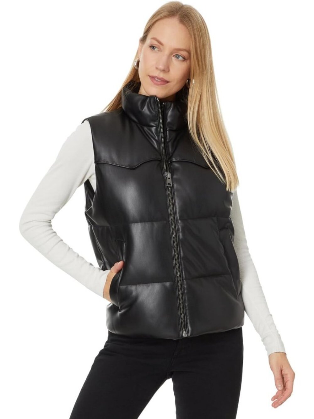 Stylish Women's Western Puffer Vest - Warm, Lightweight, Perfect for Layering